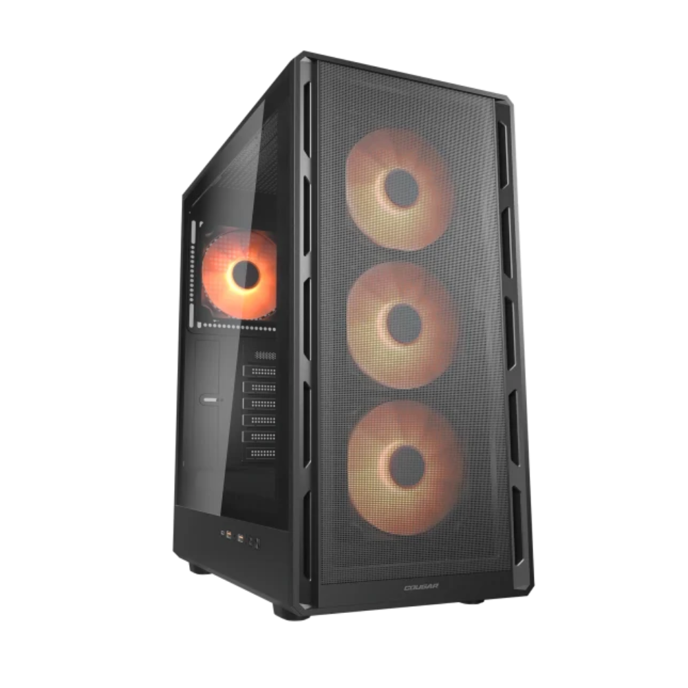 Case Cougar Gamer Airface pure PRO vidrio templado Mid-Tower no incluye fuente de poder negro