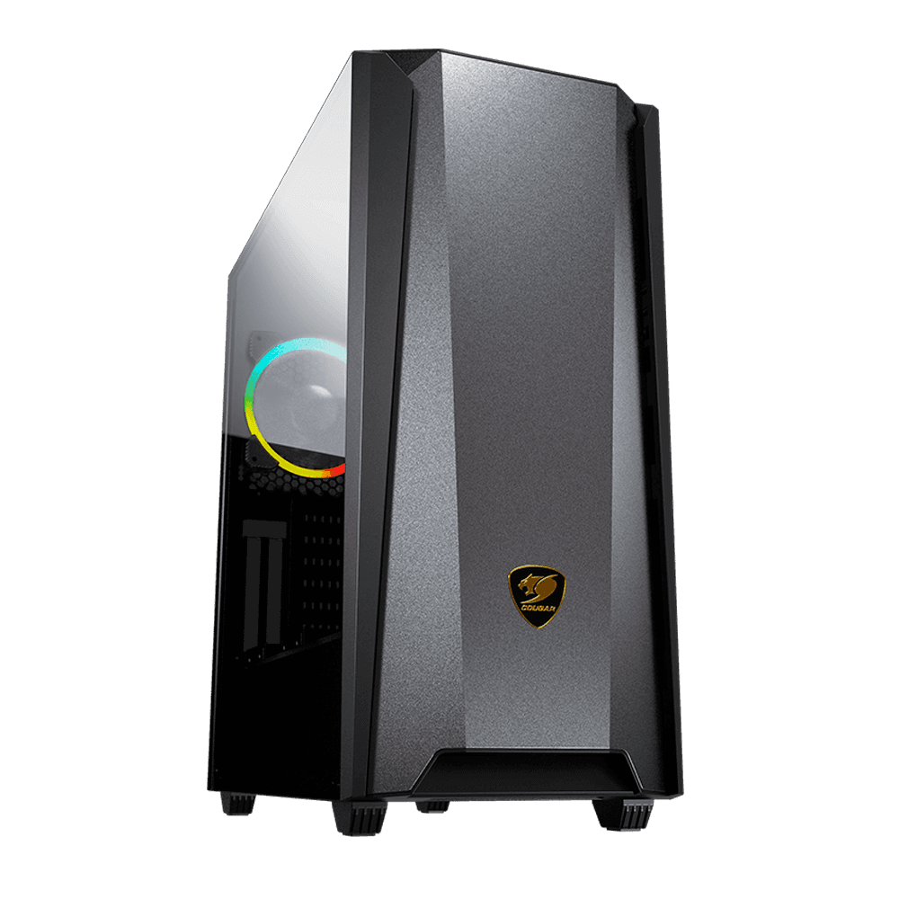 Case Cougar Gamer MX660 Iron RGB vidrio templado Mid-Tower no incluye fuente de poder black