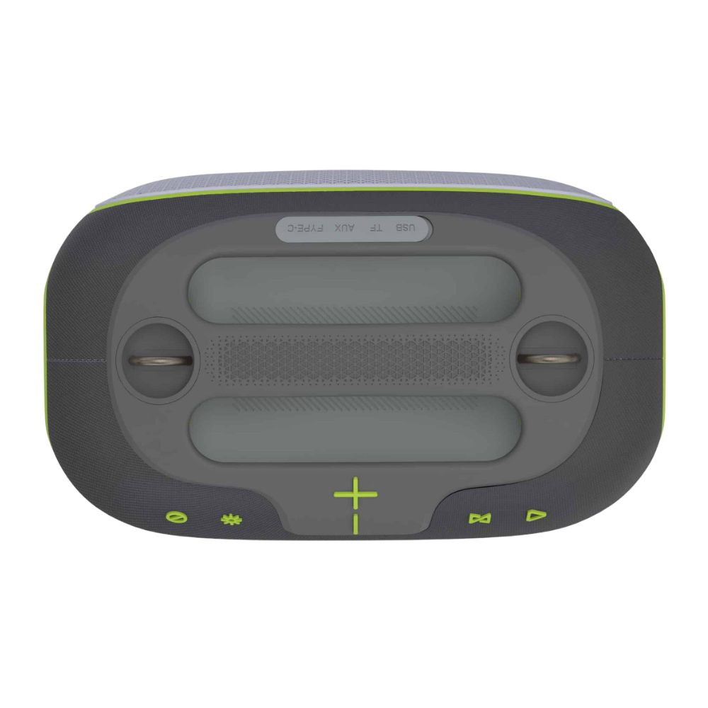 Parlante Unno Tekno SP9437GY PartyFuel bluetooth 80 watts radio FM-USB-micro SD negro resistente al agua - Imagen 2