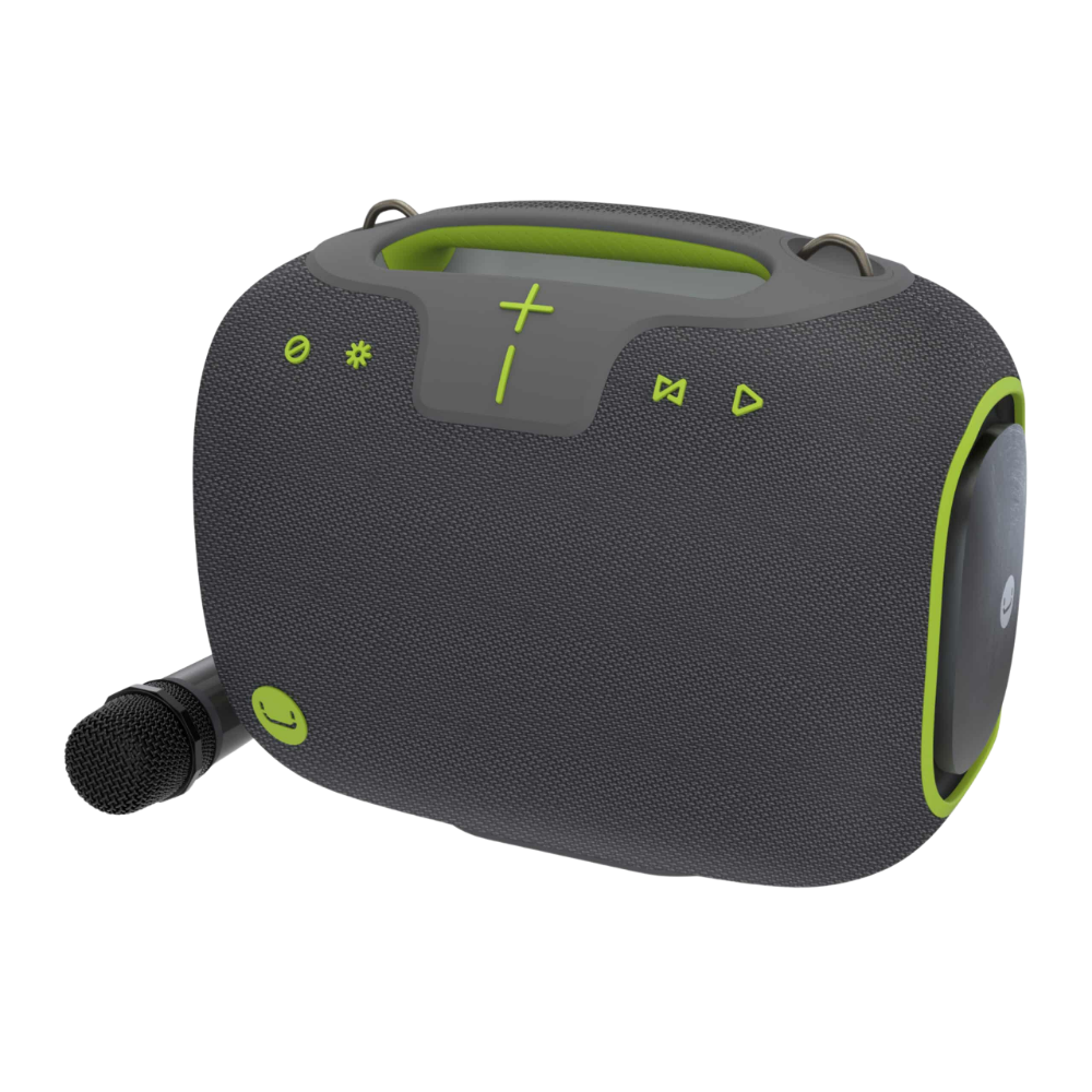 Parlante Unno Tekno SP9437GY PartyFuel bluetooth 80 watts radio FM-USB-micro SD negro resistente al agua - Imagen 3